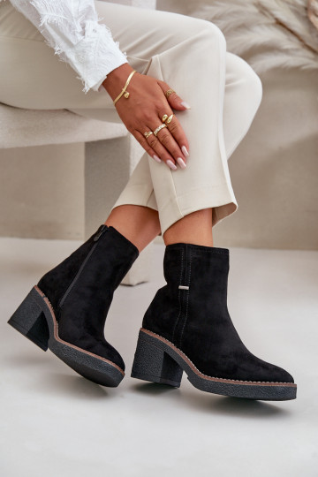 Sieviešu puszābaki Eko zamšādaoIne melnas krāsas Arkesia