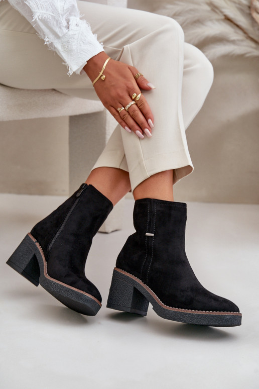 Sieviešu puszābaki Eko zamšādaoIne melnas krāsas Arkesia