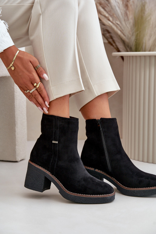 Sieviešu puszābaki Eko zamšādaoIne melnas krāsas Arkesia