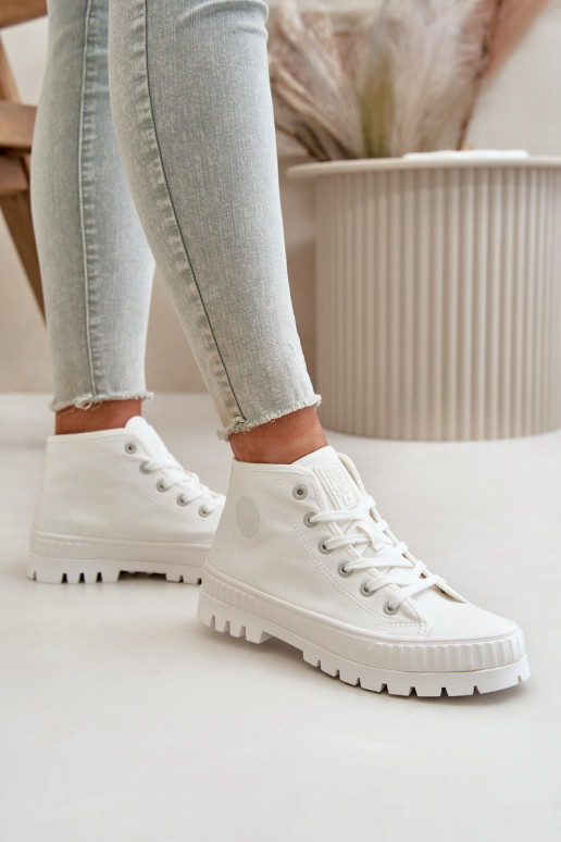 sieviešu puszābaki ar stulmu Par Kubu Big Star OO274009 baltas krāsas sieviešu puszābaki ar stulmu Par Kubu Big Star OO274009 baltas krāsas