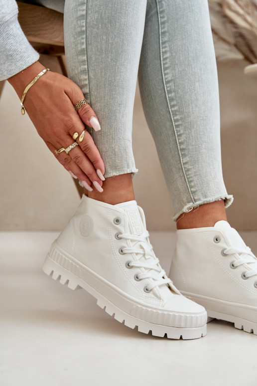 sieviešu puszābaki ar stulmu Par Kubu Big Star OO274009 baltas krāsas sieviešu puszābaki ar stulmu Par Kubu Big Star OO274009 baltas krāsas