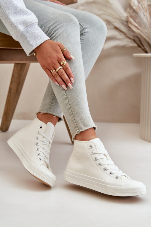 sieviešu puszābaki siltināti no eko ādas baltas krāsas Big Star OO274932 sieviešu puszābaki siltināti no eko ādas baltas krāsas Big Star OO274932