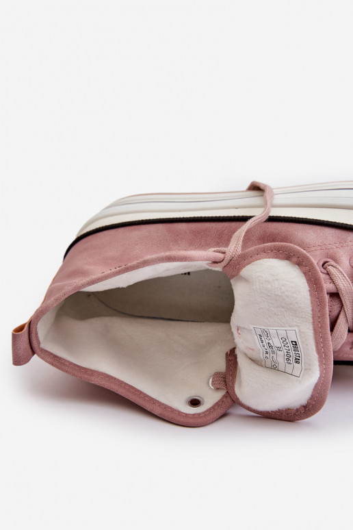 siltināti sieviešu puszābaki ar platformu Eko Āda Big Star OO274068 Rozā krāsas