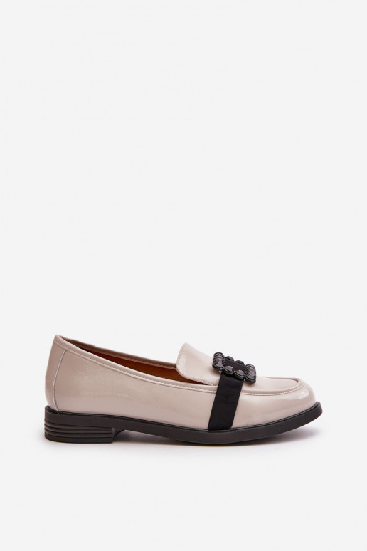 Lakoti mokasīni Sieviešu ar ornamentiem Pelēkas krāsas Vinceza 58389 Lakoti mokasīni Sieviešu ar ornamentiem Pelēkas krāsas Vinceza 58389