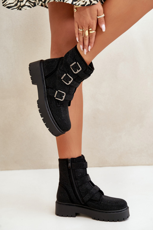 siltināti Sieviešu puszābaki Ar Dekorāciju melnas krāsas Ciascia