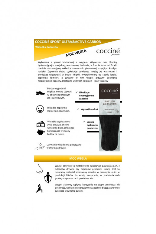 Coccine Ieliktņi ar aktivēto ogli Sport Ultra With Active Carbon Coccine Ieliktņi ar aktivēto ogli Sport Ultra With Active Carbon