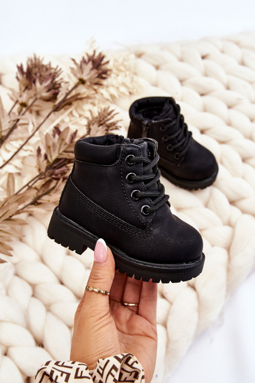 Bērnu apavi siltināti melnas krāsas apavi Sieviešu puszābaki Dexter Bērnu apavi siltināti melnas krāsas apavi Sieviešu puszābaki Dexter