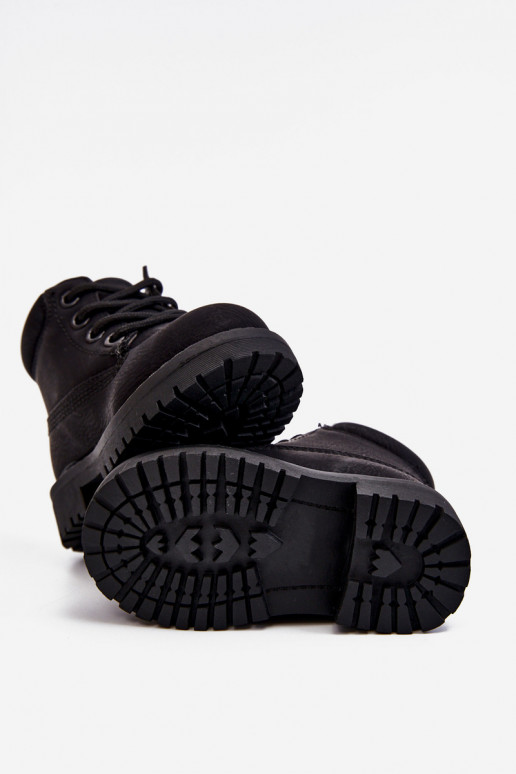 Bērnu apavi siltināti melnas krāsas apavi Sieviešu puszābaki Dexter Bērnu apavi siltināti melnas krāsas apavi Sieviešu puszābaki Dexter