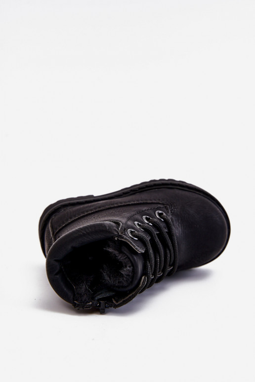 Bērnu apavi siltināti melnas krāsas apavi Sieviešu puszābaki Dexter Bērnu apavi siltināti melnas krāsas apavi Sieviešu puszābaki Dexter