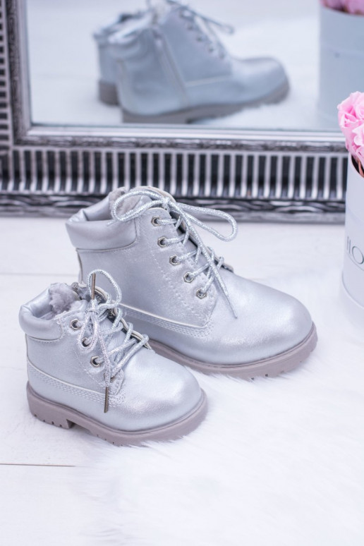 vaikams pašiltinti sidabro spalvos batai aulinukai Dexter vaikams pašiltinti sidabro spalvos batai aulinukai Dexter