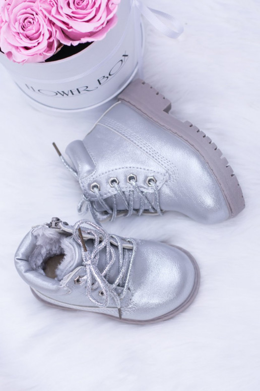vaikams pašiltinti sidabro spalvos batai aulinukai Dexter vaikams pašiltinti sidabro spalvos batai aulinukai Dexter
