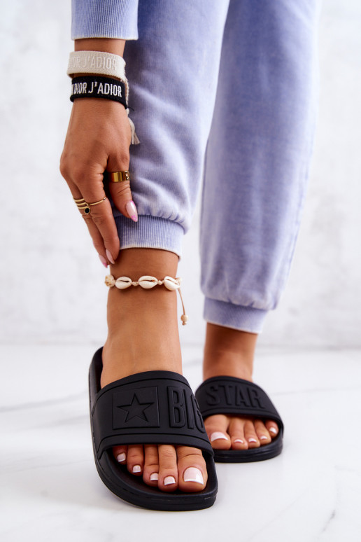 sieviešu čības Big Star melnas krāsas DD274A271