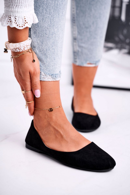 Balerīnas   zamšādas melnas krāsas Lasota Balerīnas   zamšādas melnas krāsas Lasota