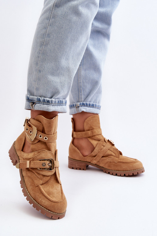 Lu Boo Zamšādas kurpes brūnas krāsas Rock Girl Lu Boo Zamšādas kurpes brūnas krāsas Rock Girl