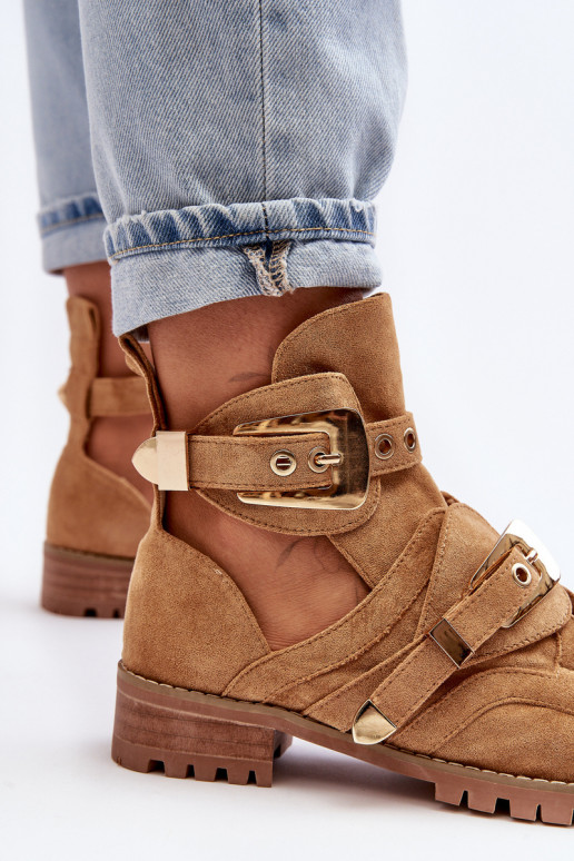 Lu Boo Zamšādas kurpes brūnas krāsas Rock Girl Lu Boo Zamšādas kurpes brūnas krāsas Rock Girl