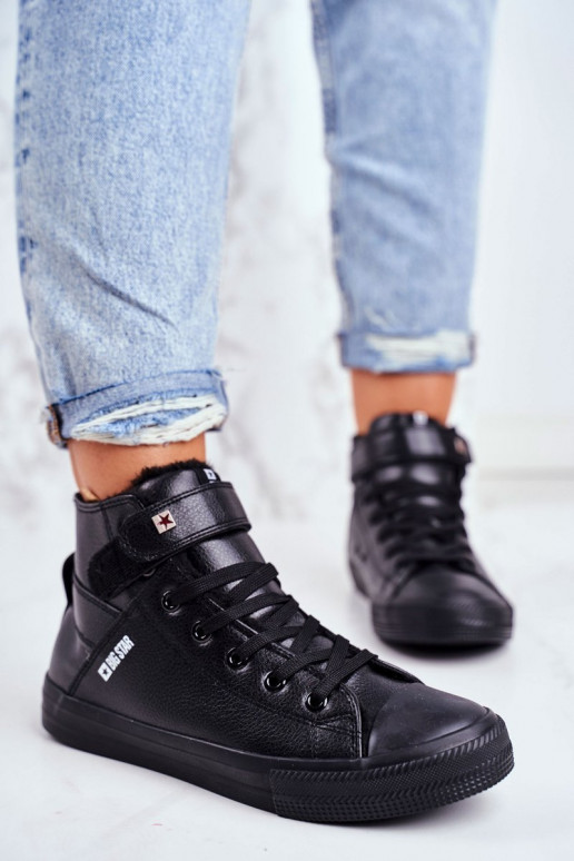 Āda siltināti brīvā laika apavi BIG STAR V274542FIN melnas krāsas