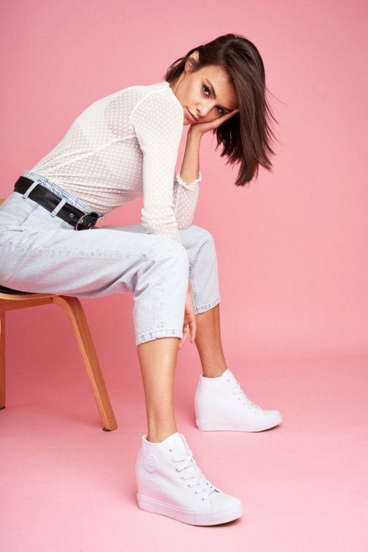 Sneakers modeļa apavi   Big Star baltas krāsas FF274A192