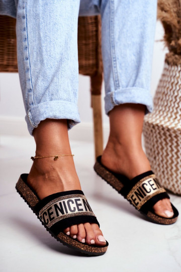 Čības  ar mirdzošiem spīdumiņiem -Zelta krāsas Be Nice 2