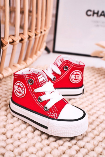 Bērnu apavi tõmblukuga ar rāvējslēdzējiem BIG STAR HH374190 sarkanas krāsas 2