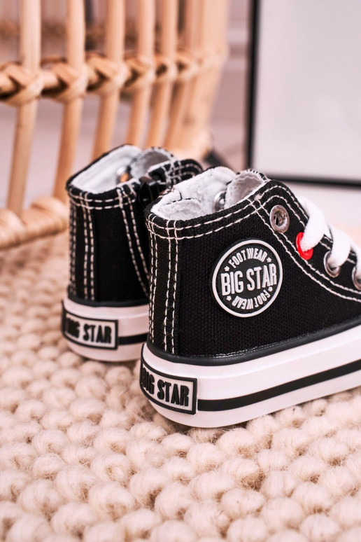 Bērnu apavi tõmblukuga ar rāvējslēdzējiem BIG STAR HH374188 melnas krāsas Bērnu apavi tõmblukuga ar rāvējslēdzējiem BIG STAR HH374188 melnas krāsas