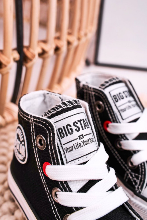 Bērnu apavi tõmblukuga ar rāvējslēdzējiem BIG STAR HH374188 melnas krāsas Bērnu apavi tõmblukuga ar rāvējslēdzējiem BIG STAR HH374188 melnas krāsas