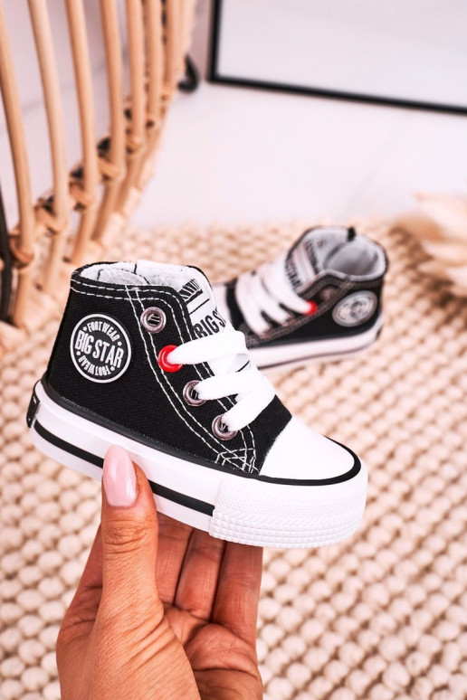 Bērnu apavi tõmblukuga ar rāvējslēdzējiem BIG STAR HH374188 melnas krāsas Bērnu apavi tõmblukuga ar rāvējslēdzējiem BIG STAR HH374188 melnas krāsas