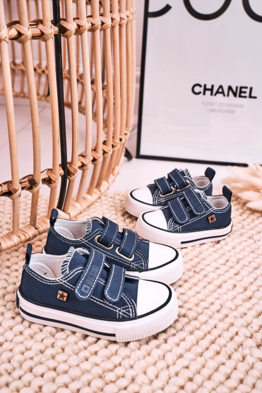 Bērnu brīvā laika apavi ar lipīgām aizdarēm BIG STAR HH374201 tumši zilas krāsas Bērnu brīvā laika apavi ar lipīgām aizdarēm BIG STAR HH374201 tumši zilas krāsas