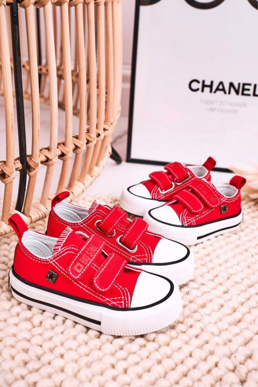 Bērnu brīvā laika apavi ar lipīgām aizdarēm BIG STAR HH374202 sarkanas krāsas Bērnu brīvā laika apavi ar lipīgām aizdarēm BIG STAR HH374202 sarkanas krāsas