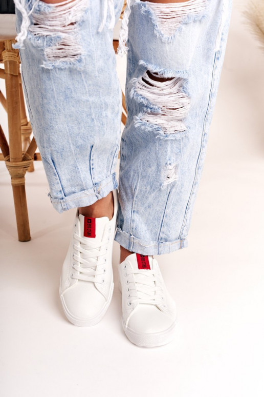 Stilīgi sporta apavi no dabīgas ādas  BIG STAR DD274685 baltas krāsas