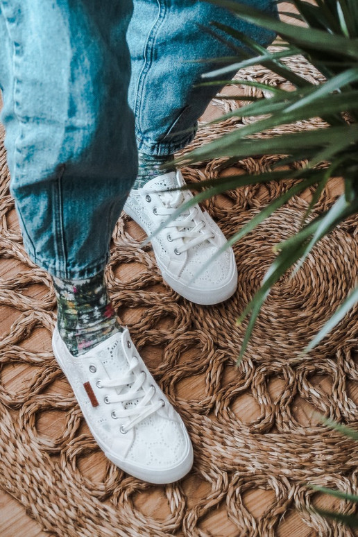 Ar mežģīnēm Sporta apavi BIG STAR W274925 baltas krāsas