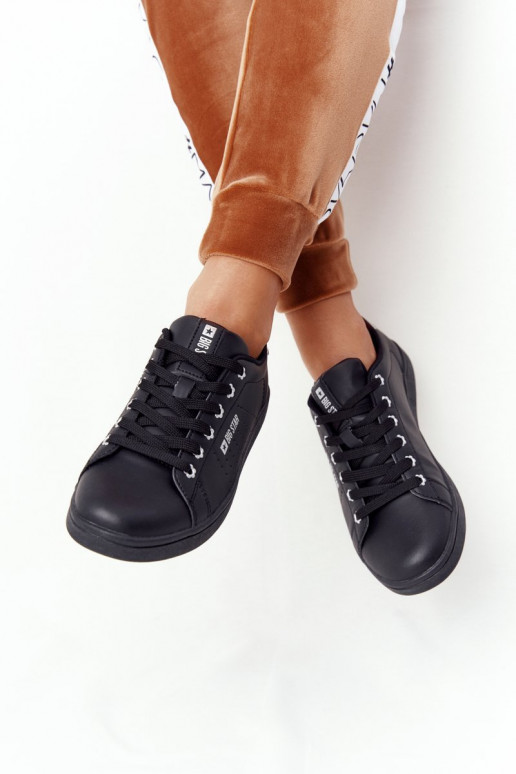 Stilīgi sporta apavi no dabīgas ādas BIG STAR DD274586 -Sudraba krāsas