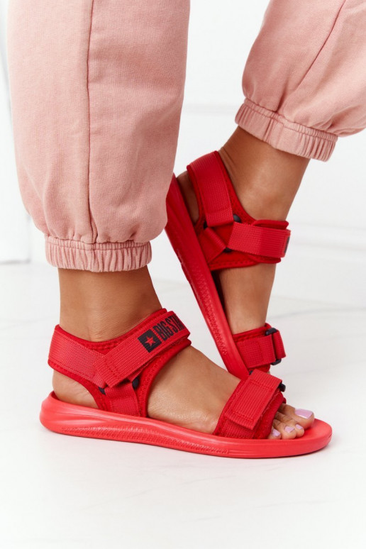 Sportiska stila sandales Big Star HH274A027 sarkanas krāsas Sportiska stila sandales Big Star HH274A027 sarkanas krāsas