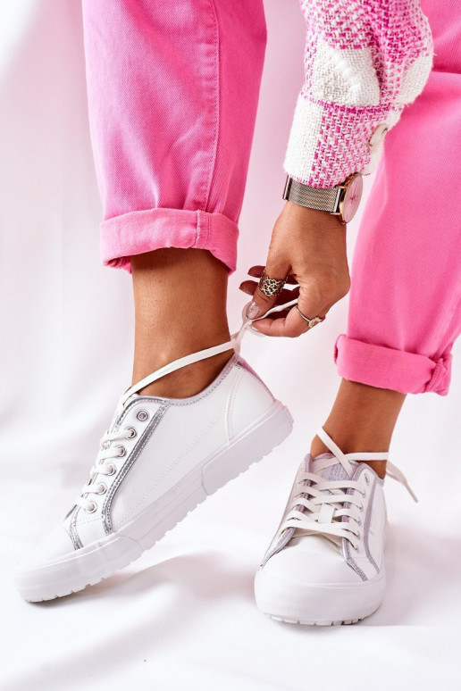 Dabīgas ādas brīvā laika apavi BIG STAR II274055 baltas krāsas Dabīgas ādas brīvā laika apavi BIG STAR II274055 baltas krāsas