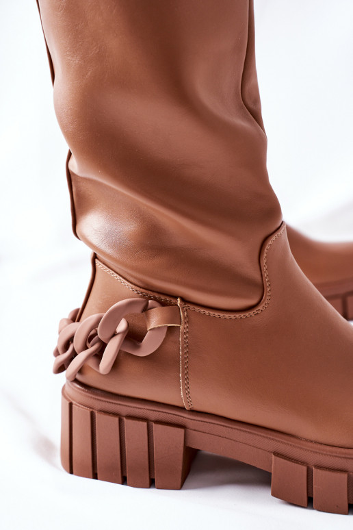 brūnas krāsas garie zābaki  Teardown brūnas krāsas garie zābaki  Teardown