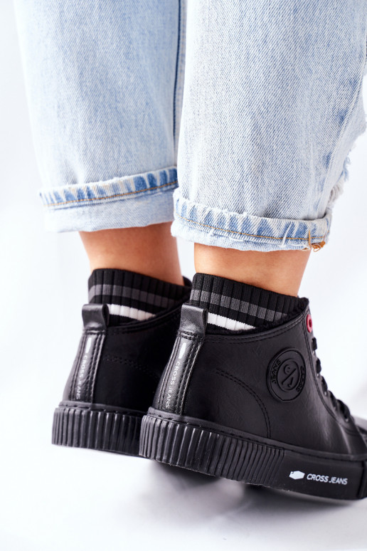 sieviešu puszābaki Cross Jeans  melnas krāsas II2R4021 sieviešu puszābaki Cross Jeans  melnas krāsas II2R4021