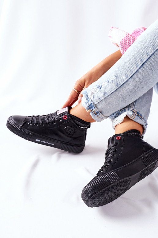 sieviešu puszābaki Cross Jeans  melnas krāsas II2R4021 sieviešu puszābaki Cross Jeans  melnas krāsas II2R4021