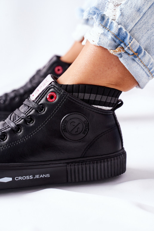 sieviešu puszābaki Cross Jeans  melnas krāsas II2R4021 sieviešu puszābaki Cross Jeans  melnas krāsas II2R4021