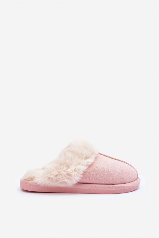 Siltās čības ar kažokādu Rozā krāsas Pinky