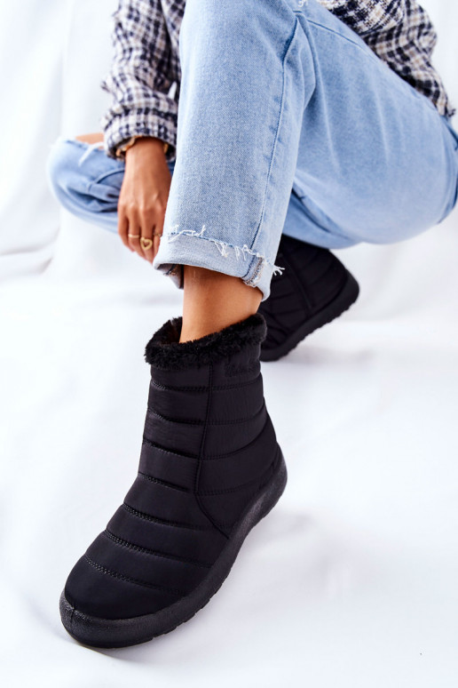 Sieviešu siltināti sniega apavi melnas krāsas Mezyss