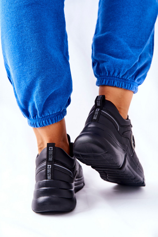 Sportiska stila apavi ar platformu Big Star II274313 melnas krāsas