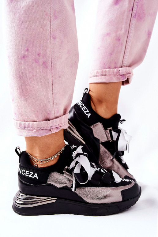 Sportiska stila apavi Sneakers modeļa apavi -Sudraba krāsas Dexla