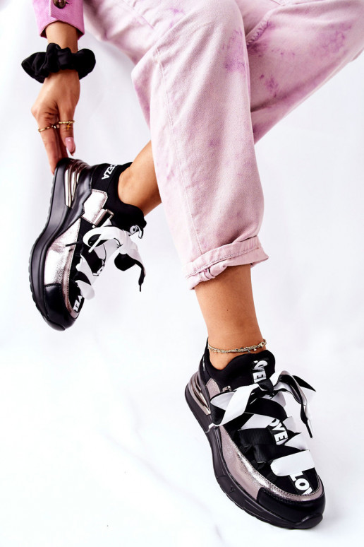 Sportiska stila apavi Sneakers modeļa apavi -Sudraba krāsas Dexla