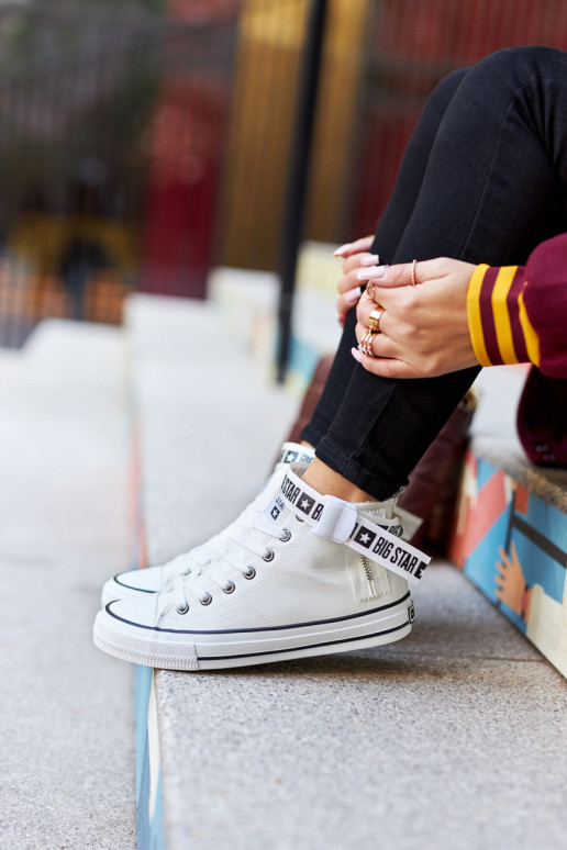 siltināti brīvā laika apavi Big Star GG274027 baltas krāsas