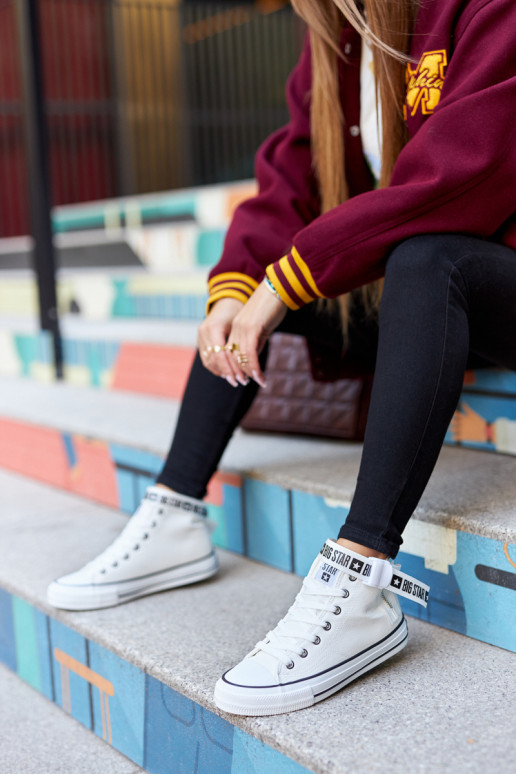 siltināti brīvā laika apavi Big Star GG274027 baltas krāsas