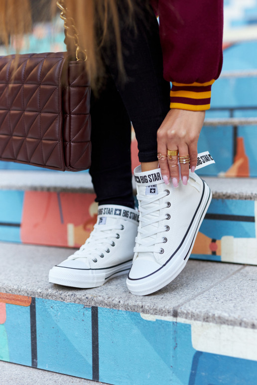 siltināti brīvā laika apavi Big Star GG274027 baltas krāsas