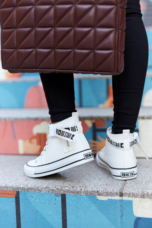 siltināti brīvā laika apavi Big Star GG274027 baltas krāsas