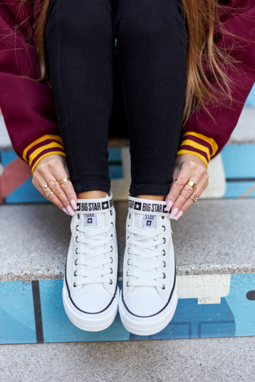 siltināti brīvā laika apavi Big Star GG274027 baltas krāsas