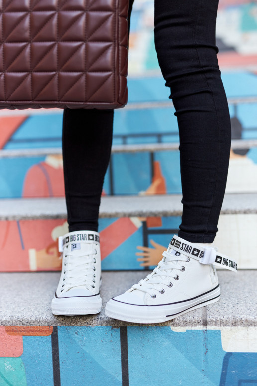 siltināti brīvā laika apavi Big Star GG274027 baltas krāsas