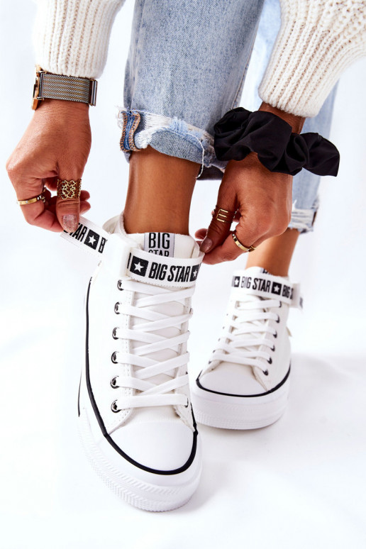 siltināti brīvā laika apavi Big Star GG274027 baltas krāsas