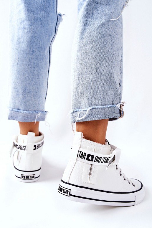 siltināti brīvā laika apavi Big Star GG274027 baltas krāsas